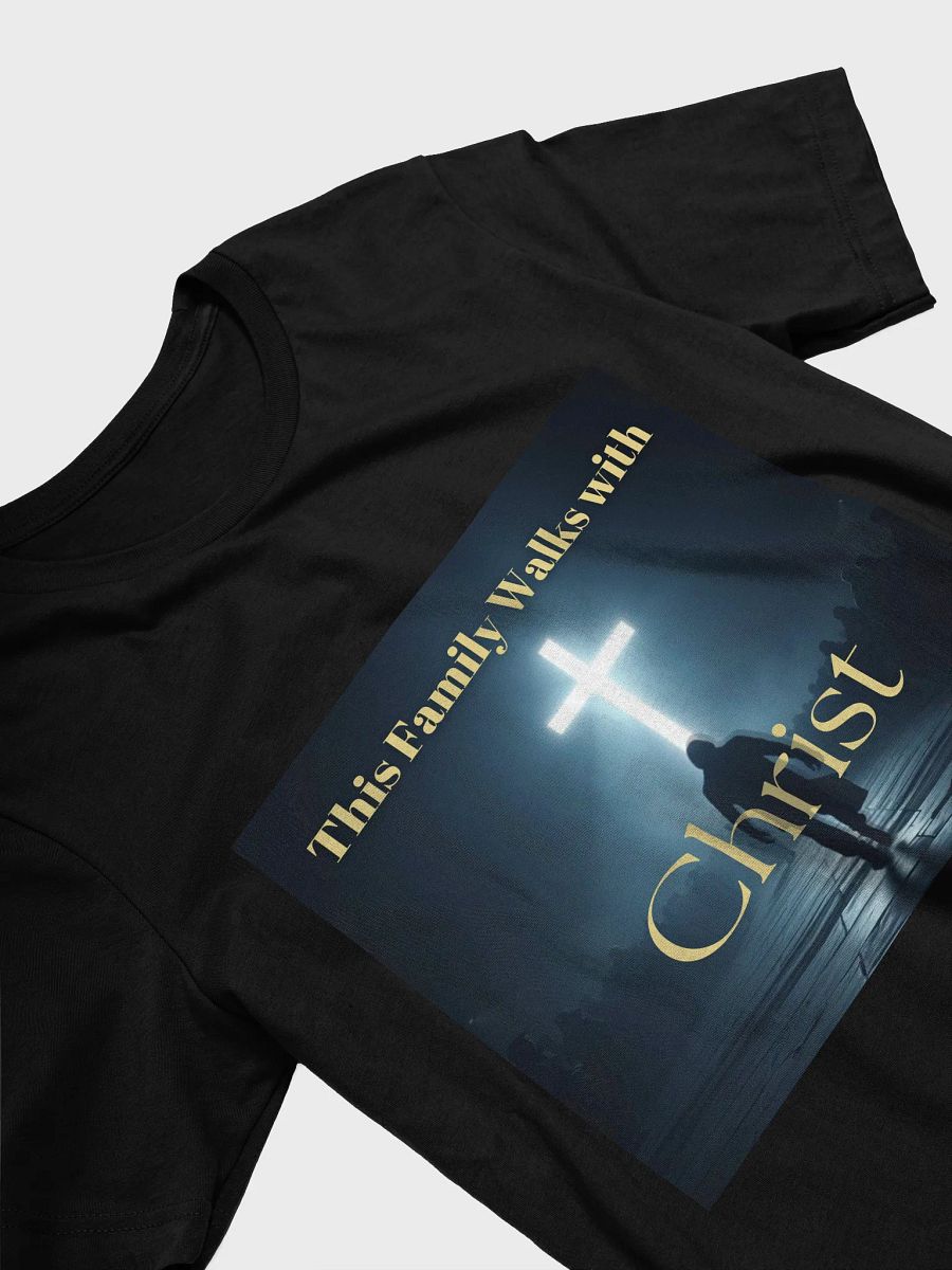Faith-Filled Family Tee – Glowing Cross Shirt for Believers | Unisex Christian Apparel product image (8)