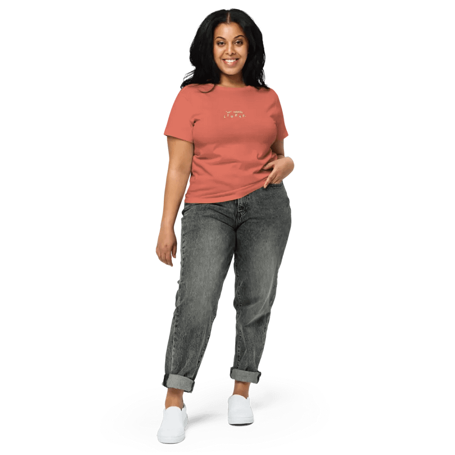 *not* mentally linear (white) embroidered waist length t-shirt product image (22)