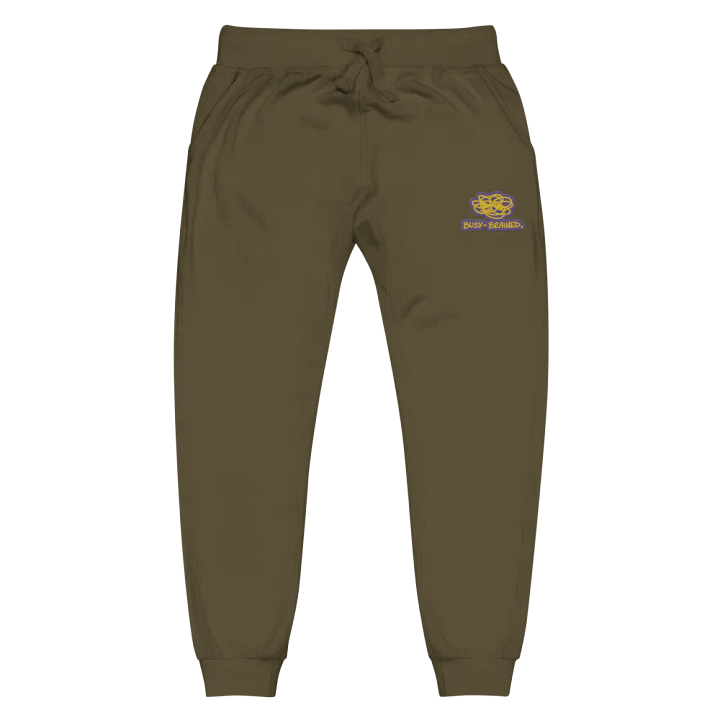 BUSY-BRAINED (tulip design) embroidered fleece joggers product image (10)