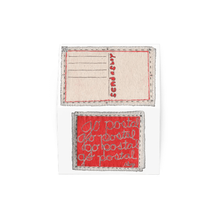 Go Postal Red 5 greeting card product image (2)