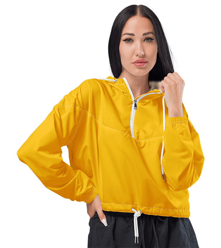 Plain Color Amber Cropped Windbreaker product image (1)