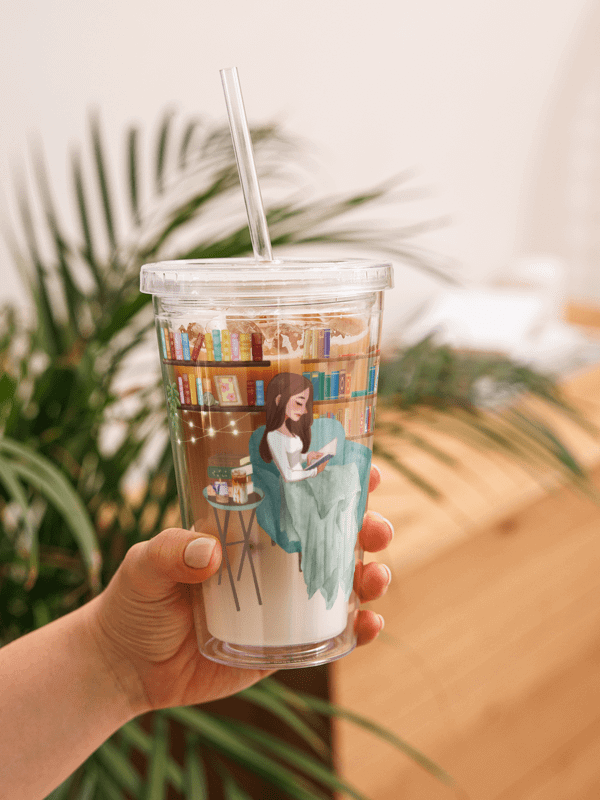 I'd Rather Be Reading – Acrylic Tumbler product image (1)
