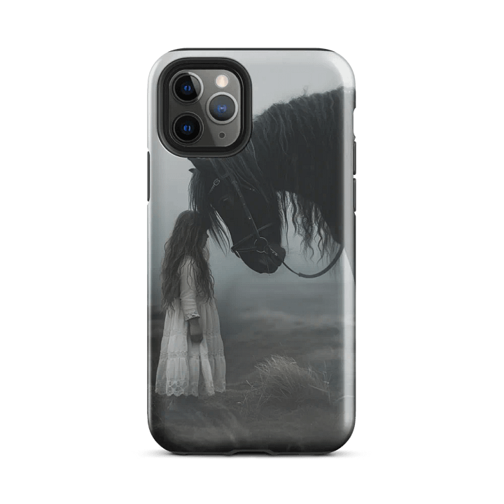 Dreamy black Horse with a girl iPhone® Tough Case product image (49)