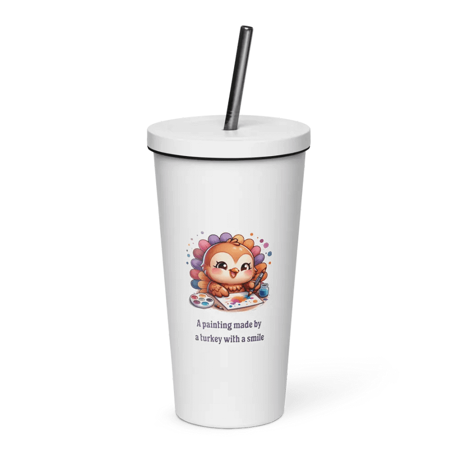 A Painting Made By A Turkey With A Smile Tumbler product image (3)