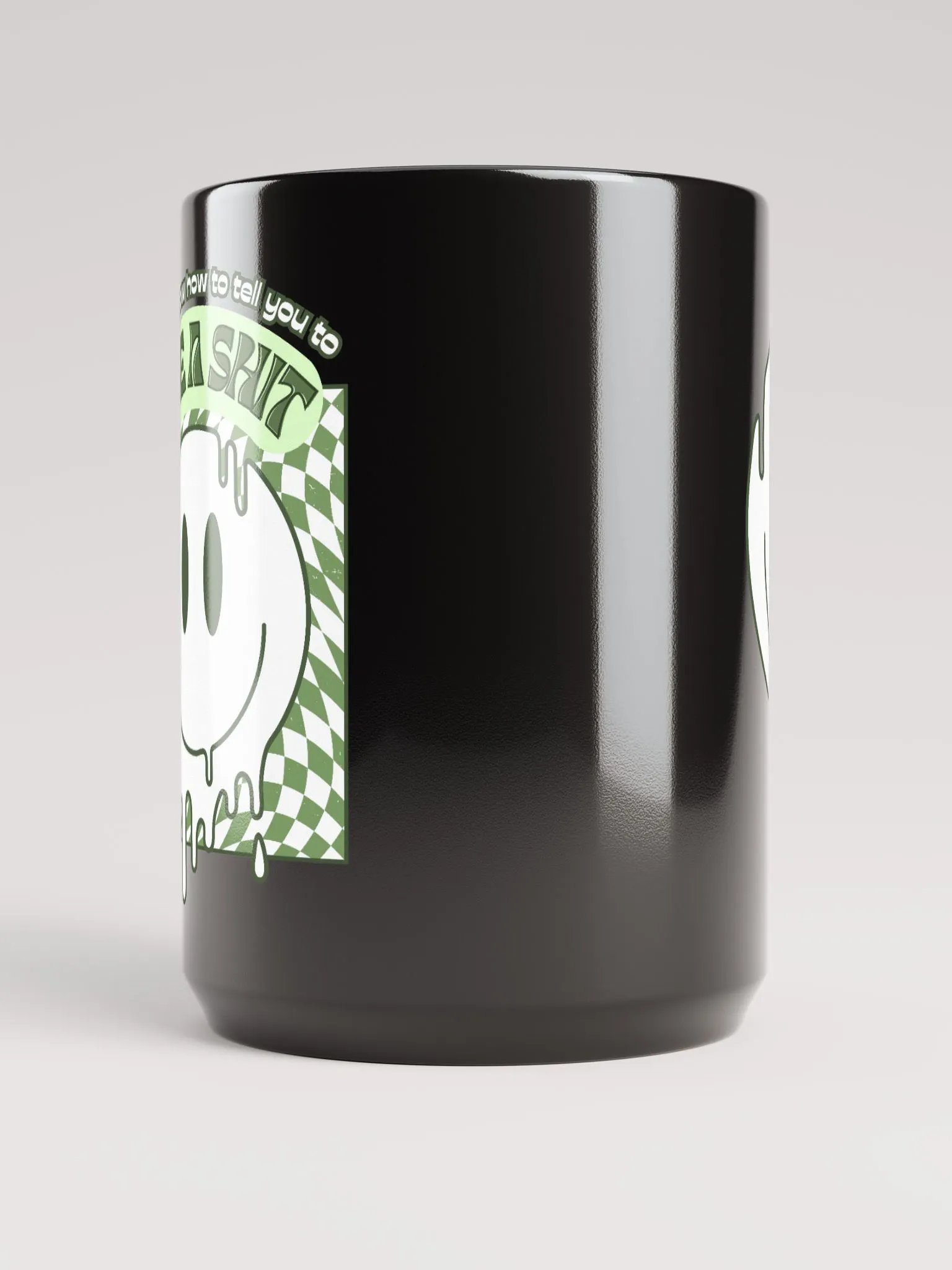 GIVE A SH*T black glossy mug product image (2)