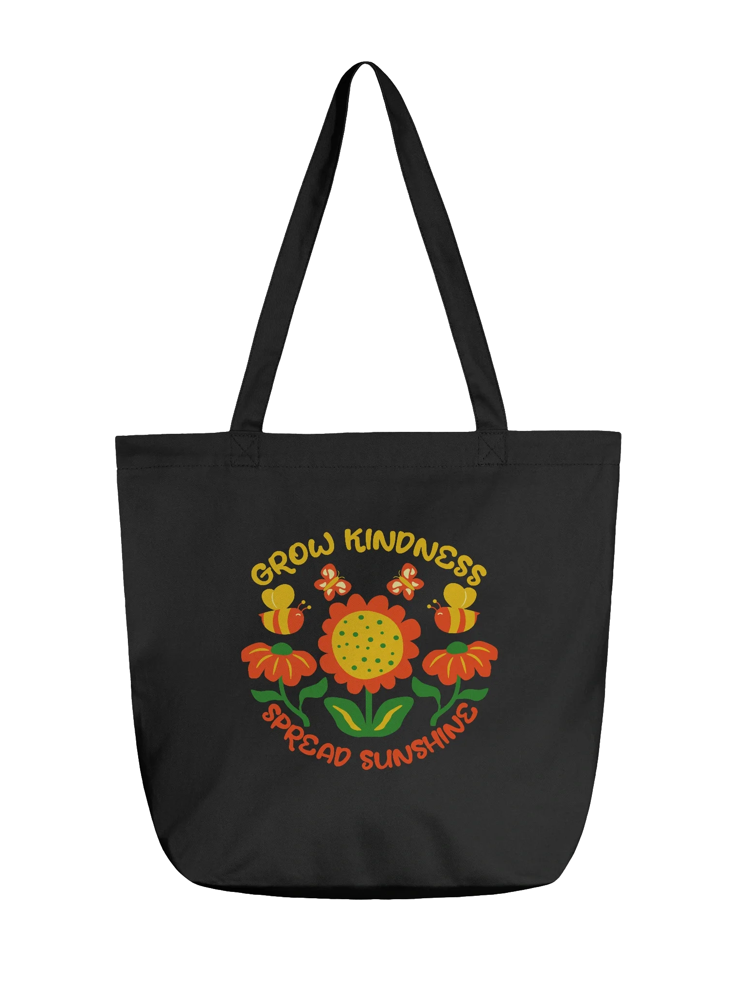 Grow Kindness Spread Sunshine Tote Bag Cute Nature Lettering product image (1)