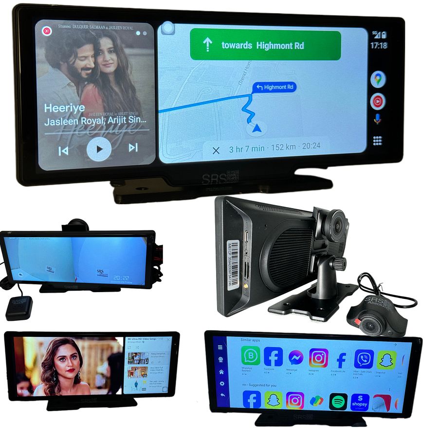 SRS ABSOLUTE 2K 4G Smart Dash Cam| Android ADAS|Wireless CarPlay| 24x7 Remote Audio/Video/GPS Monitor|BT WIFI HotSpot|1TB MicroSD Supp|Map-Apps-PlayStore-MultiTask| Steering Control|Split Screen -Gen3 product image (11)