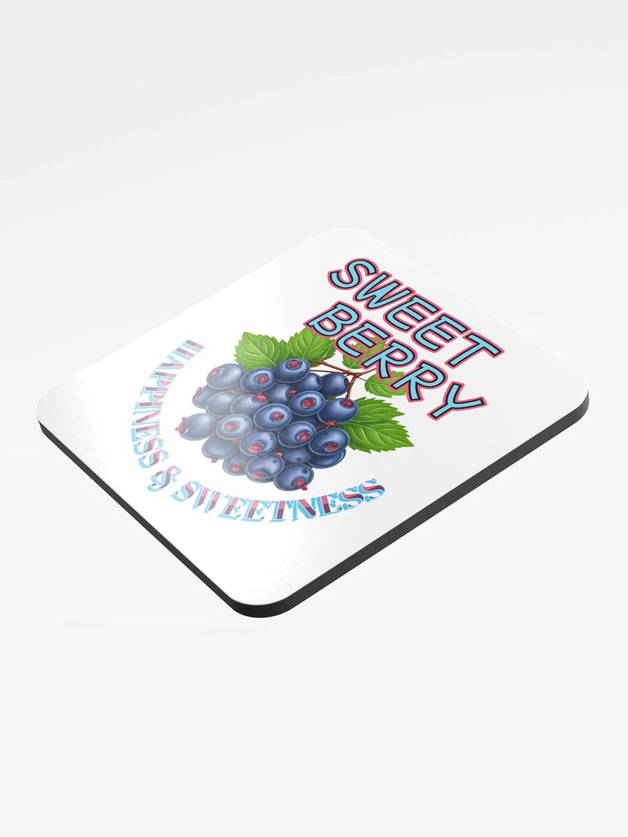 Sweet Berry Happiness And Sweetness Funky Glossed Cork Coaster product image (4)