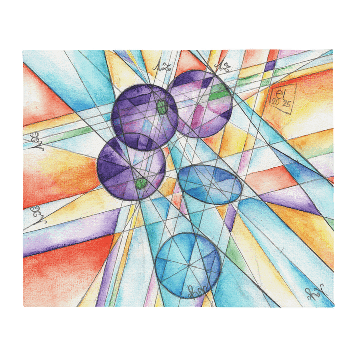 Circles to Circles #3 - Stereographic Projection Mathematical Art Blanket product image (1)