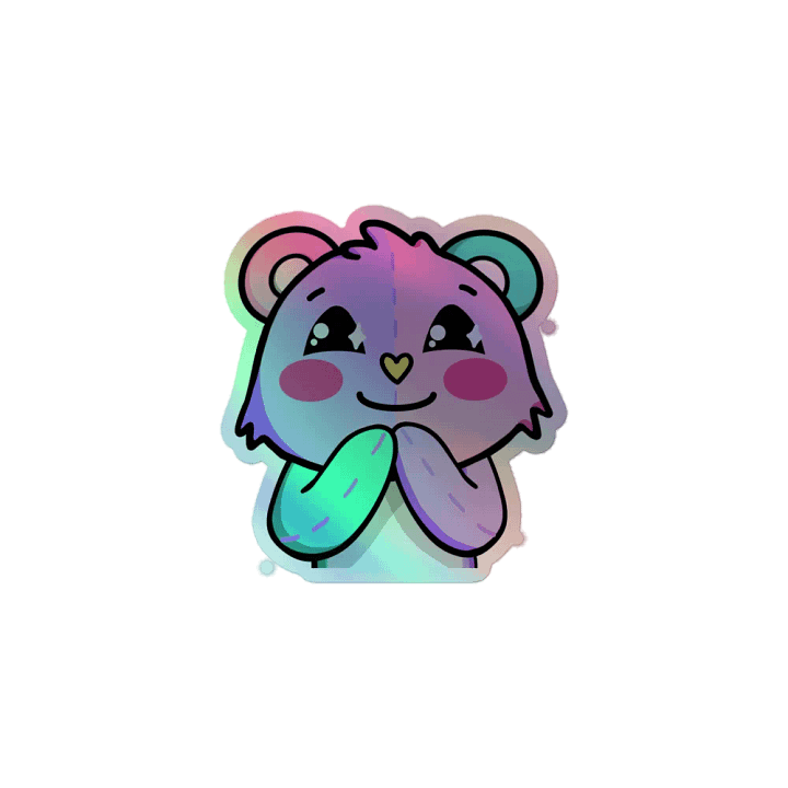 Aw - Holographic Sticker product image (1)