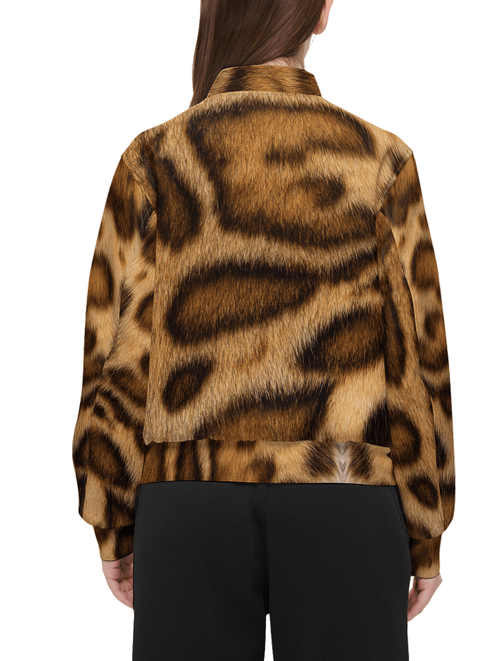Rosetted Bengal Cat Premium Bomber Jacket (Unisex) product image (2)