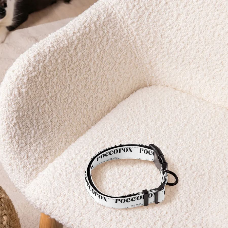 RoccoRox Dog Collar White Size Large product image (5)