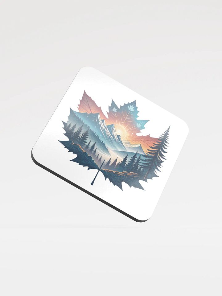 Maple Leaf Landscape Glossed Coaster product image (2)