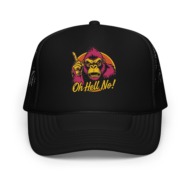 Oh Hell No Funny Flamingo Color Design Trucker Hat product image (1)