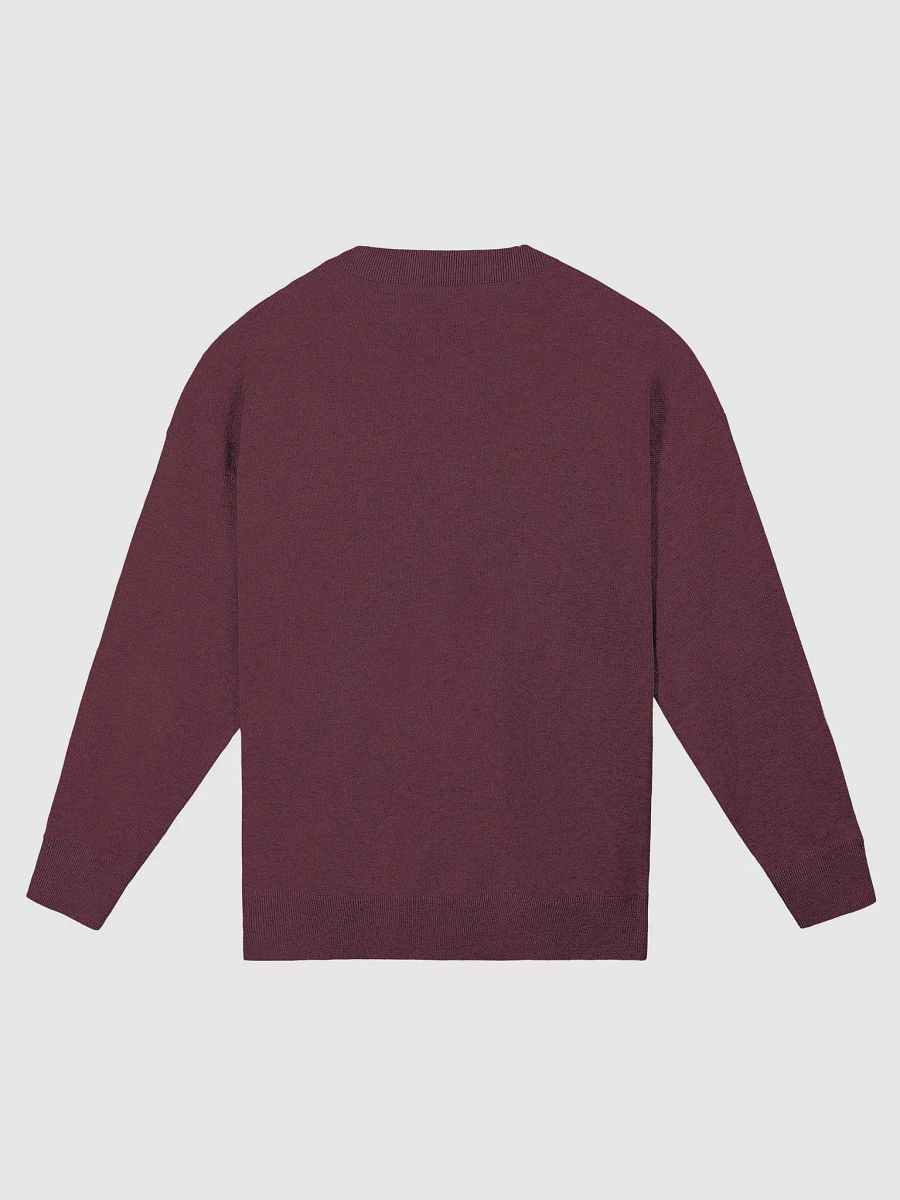 DELIGHTFULLY DIVISIVE (duotone maroon design) relaxed knitwear crewneck product image (7)