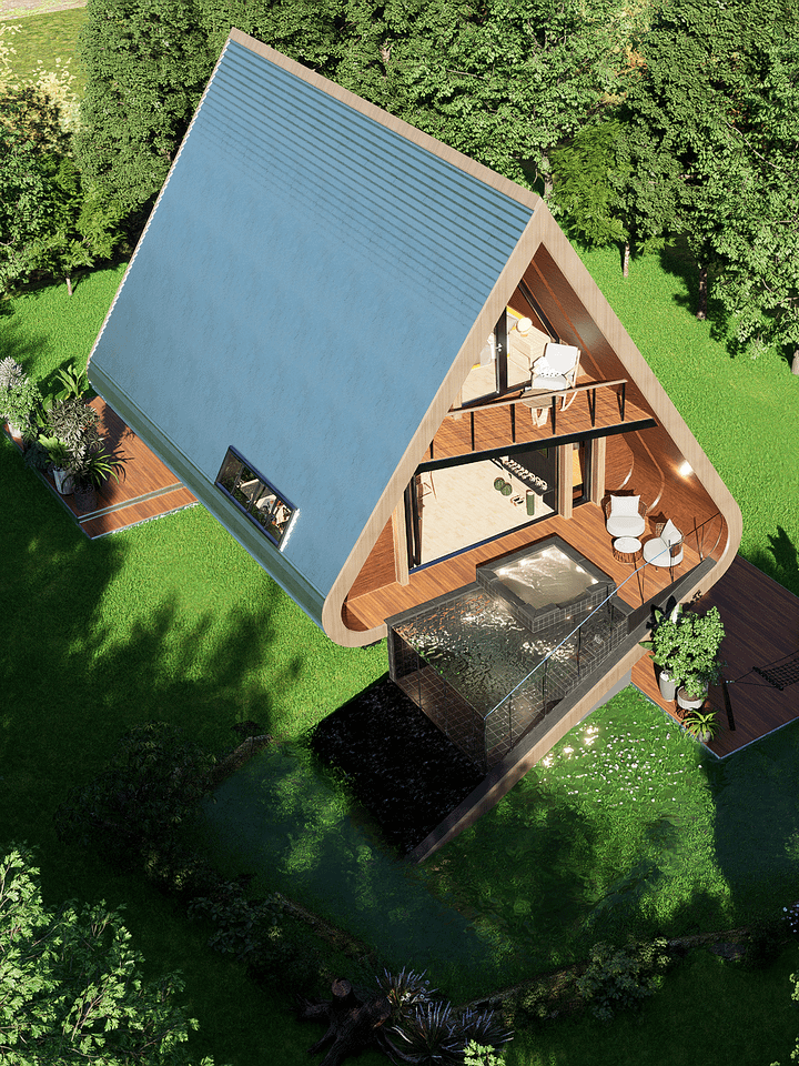 A Frame House 016 - Drawings\Blueprints CAD + PDF + 3D Model product image (2)