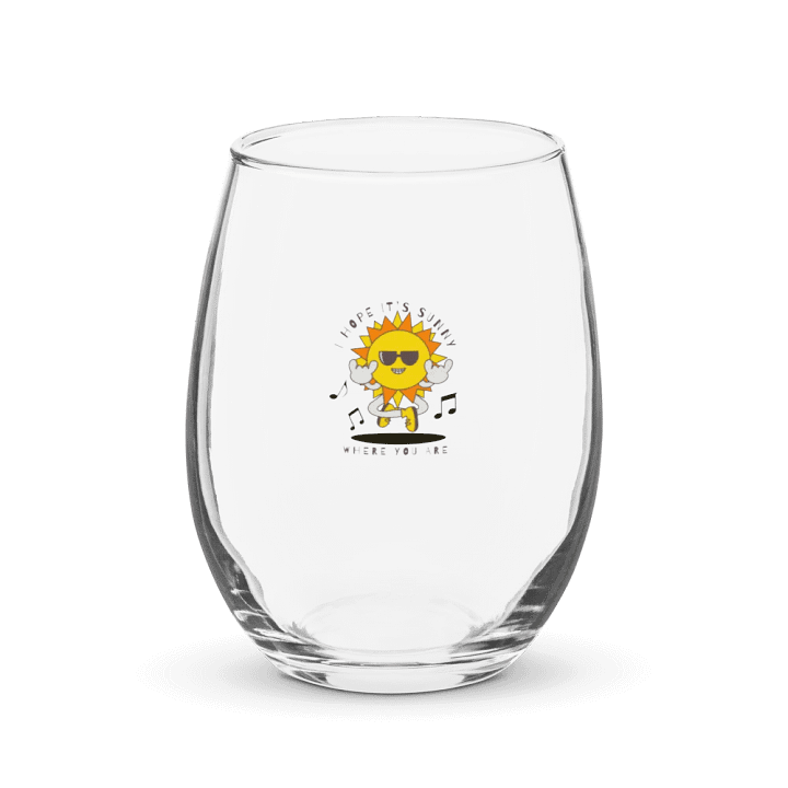 I Hope It's Sunny Wine Glass product image (1)