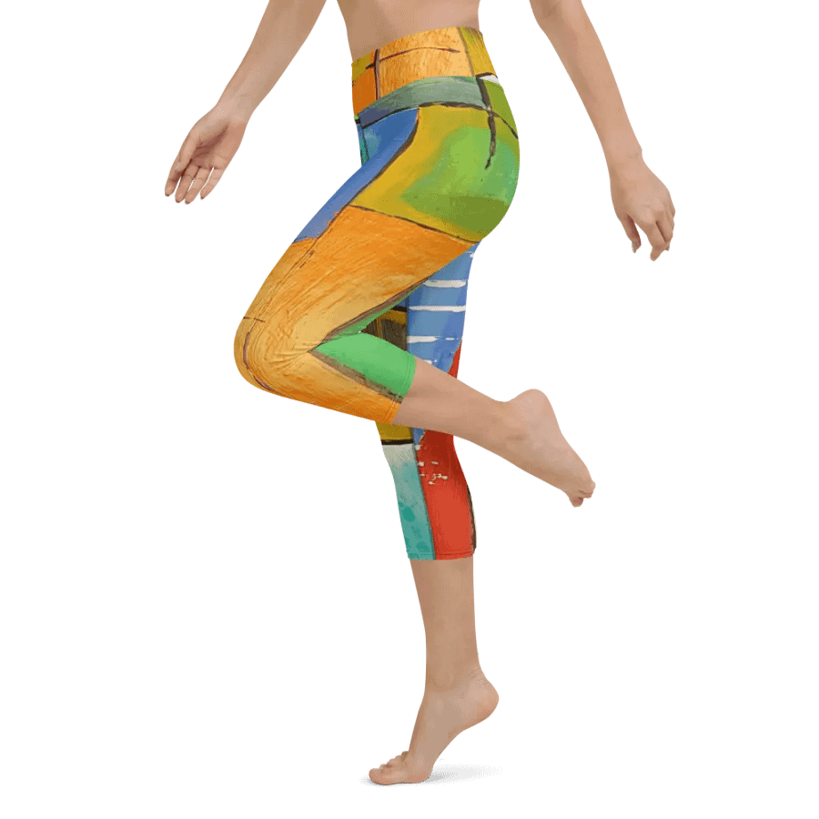original painting printed on leggings, yoga leggings, work out with style product image (11)