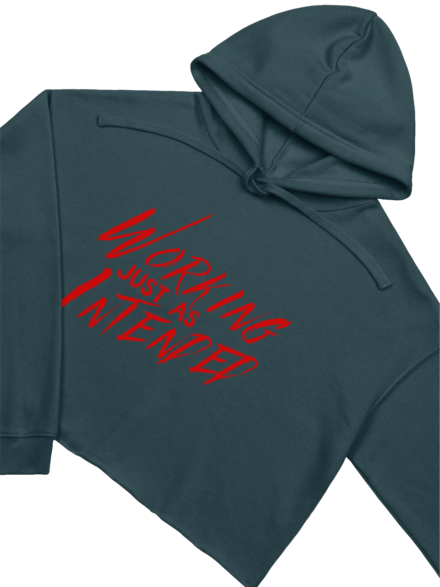 Working Just As Intended Bella+Canvas Fleece Crop Hoodie product image (3)