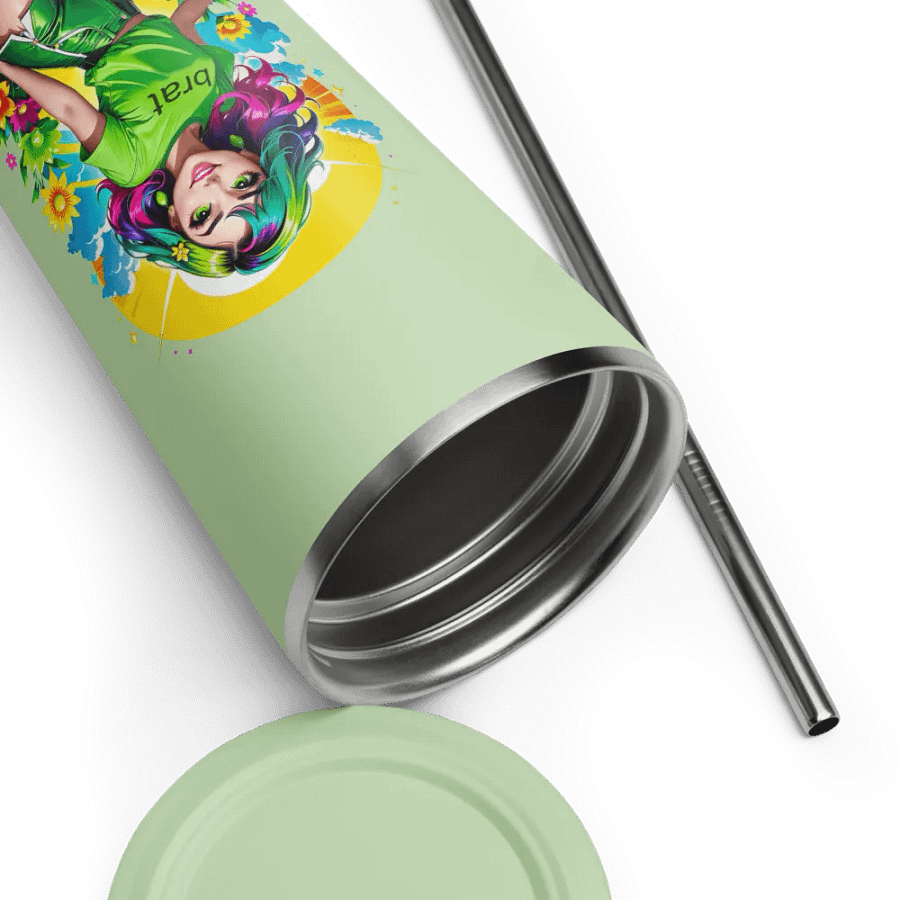 Brat 20 oz Tumbler Cup - Mint - Insulated Tumbler with a Straw v3 product image (9)