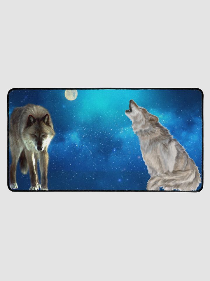 Wolves Night Sky Desk Mat 31.5