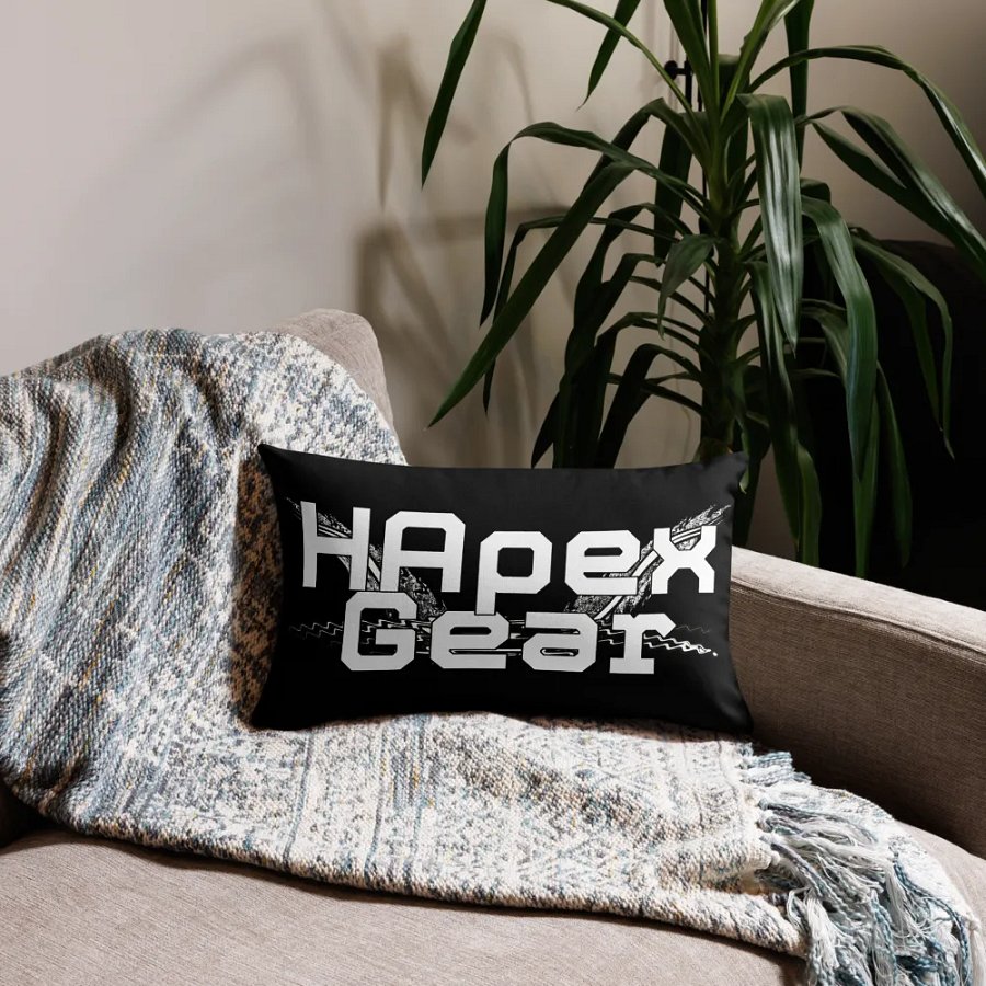 Pillow Case - Black - White HApex Gear White Logo product image (10)