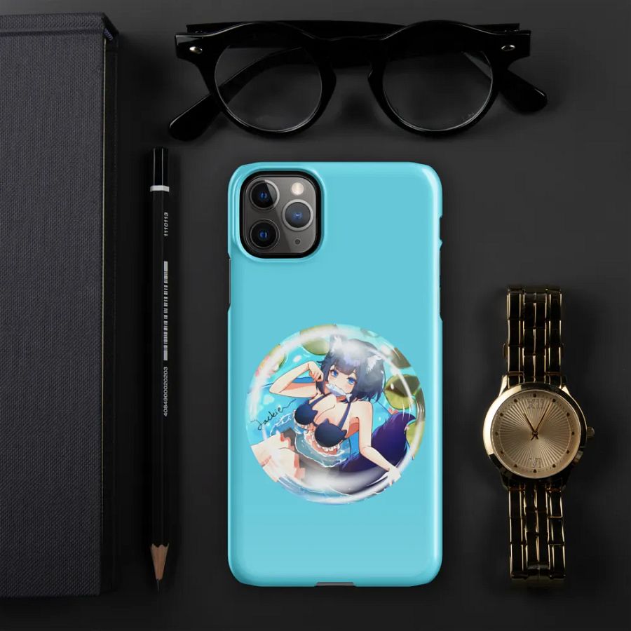 Jackie inside bubble with signature - iphone snap case coral blue product image (4)