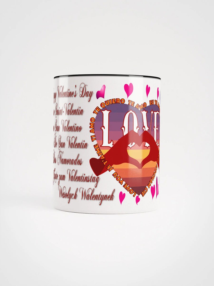 Happy Valentine's Day Mug - Celebrate Love in 8 Languages - Unique Gift Idea Multilingual Love Ceramic Mug product image (62)