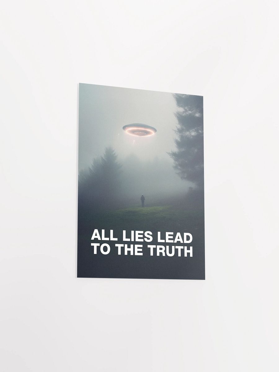 All Lies Lead to the Truth/The X-Files poster, S05E01 1997 — sci-fi poster, movie art, I want to believe poster, space print, aliens wall decor product image (8)