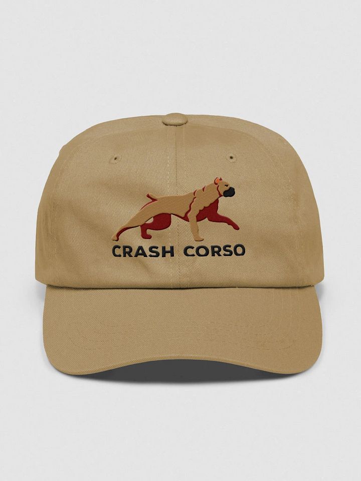 Crash Corso Classic Dad Hat(Embroidered) of a Cane Corso(Tan) product image (1)