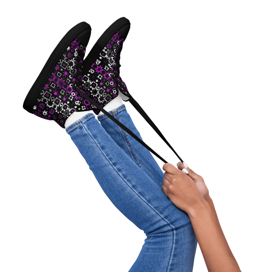 That Stars Pattern Ladies High Top Canvas Shoes product image (4)