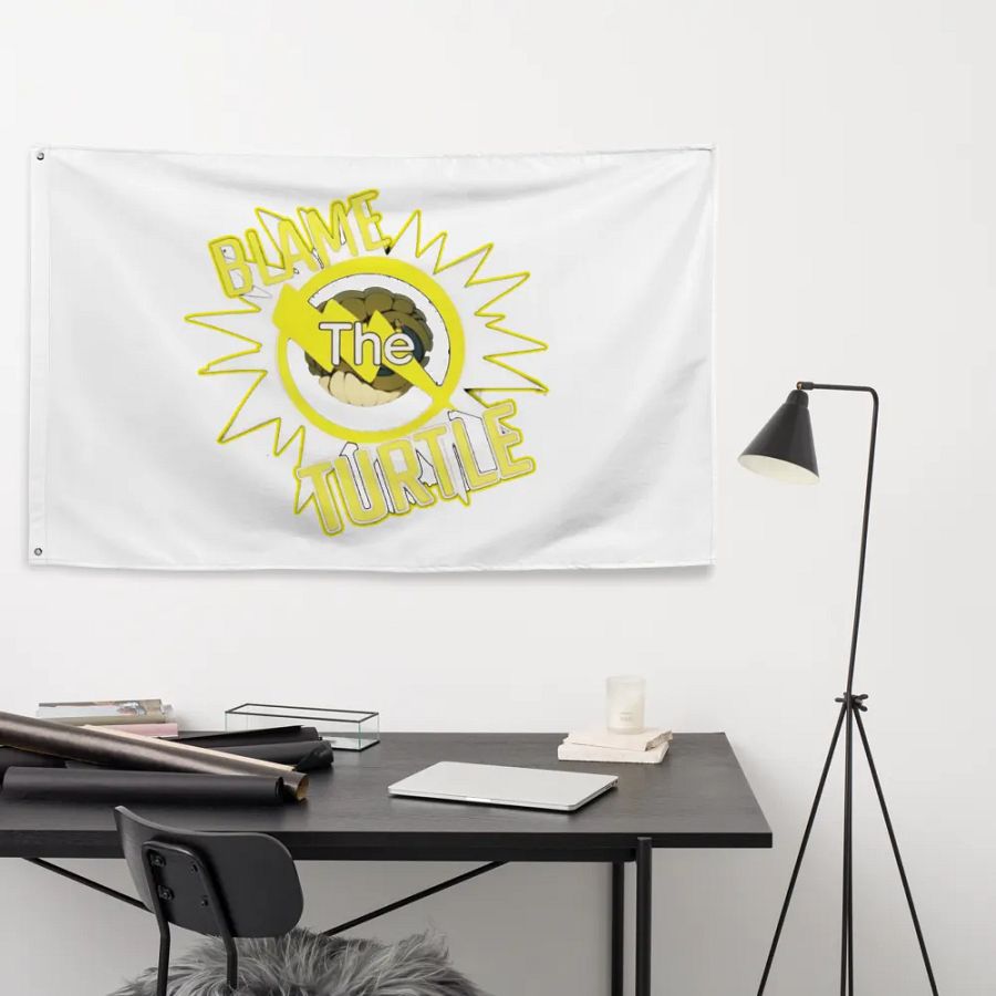 Blame The Turtle! Flag product image (9)