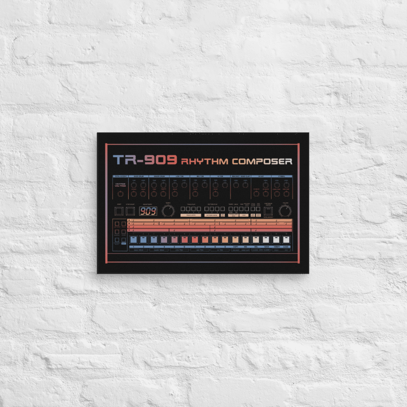 909 Canvas Wall Art - Roland TR-909 Rhythm Composer (Vintage Drum Machine) product image (15)