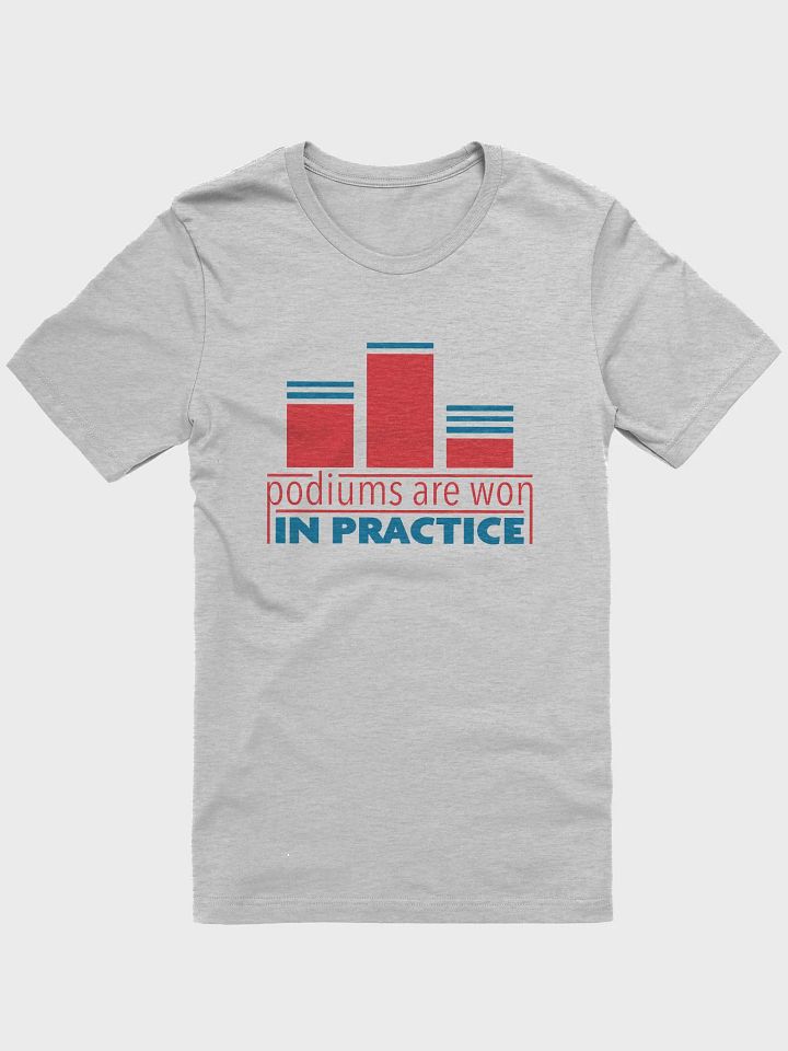 Podiums Are Won In Practice Tee: Orange & Blue product image (1)
