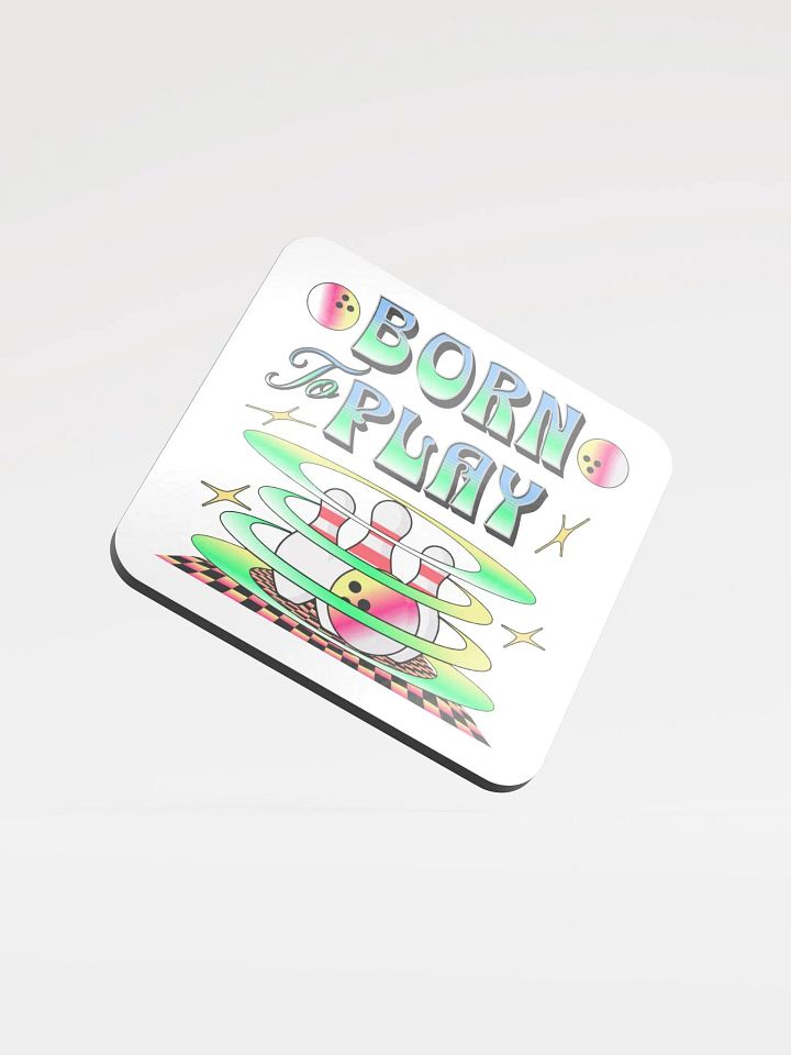 Born To Play Bowling Playful Pins Cork Coaster Set product image (1)