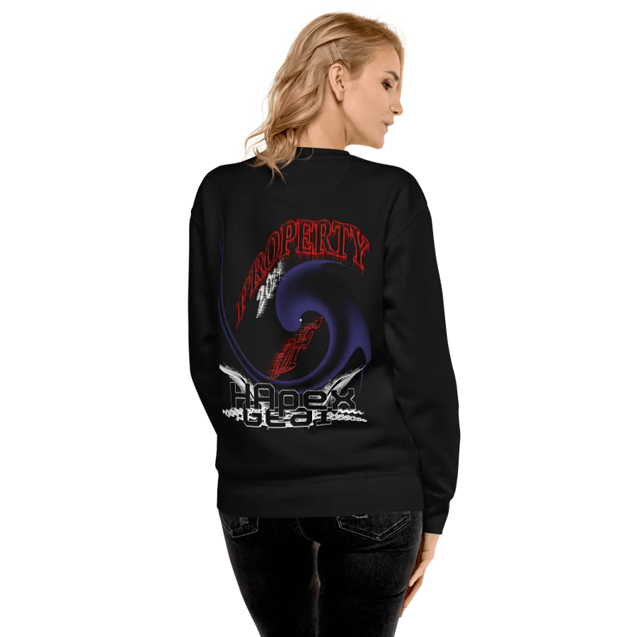 Premium Sweatshirt - Embroidered - Property Of HApex Gear 2024 - With Black HApex Gear Black Logo product image (7)