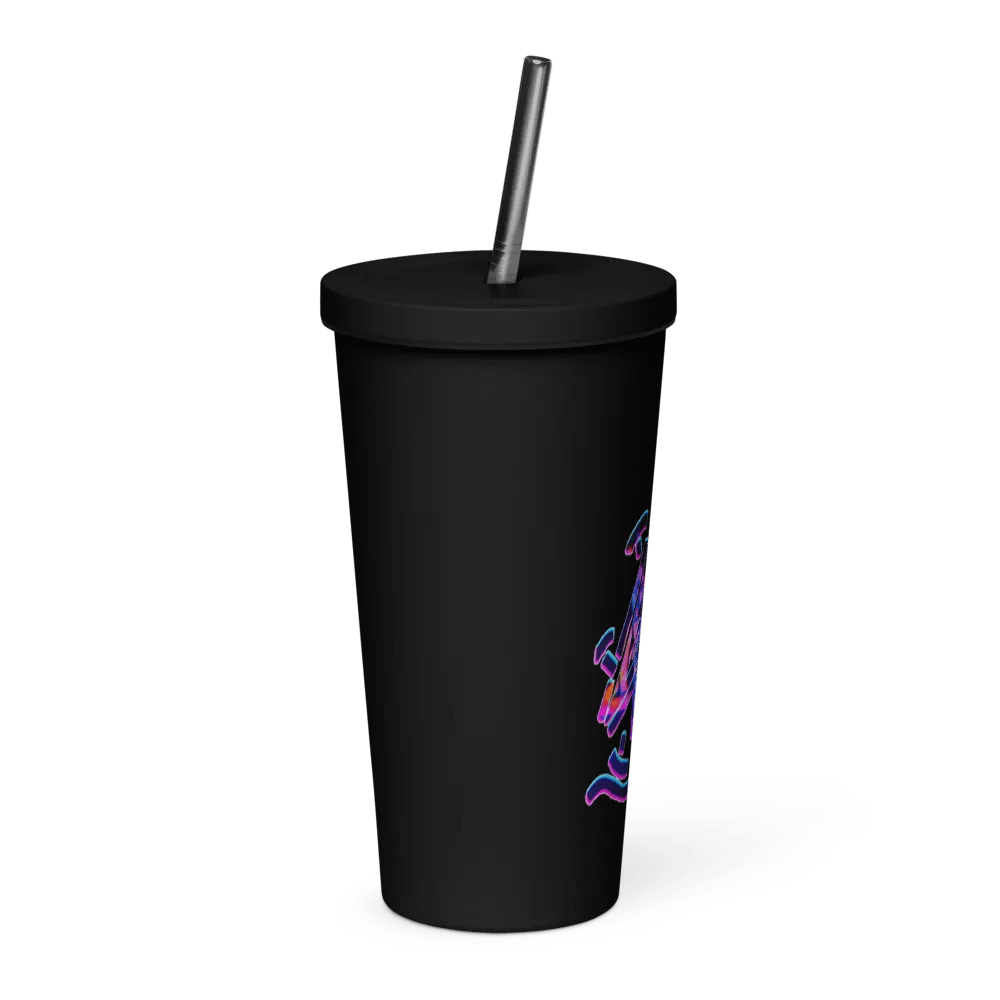 AR LOGO insulated cup with straw product image (4)
