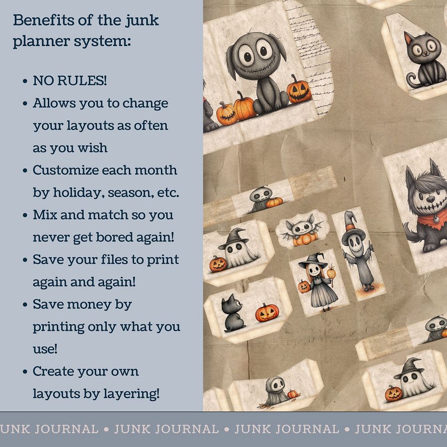 Spooky Halloween - Printable Folio Kit V7 product image (4)