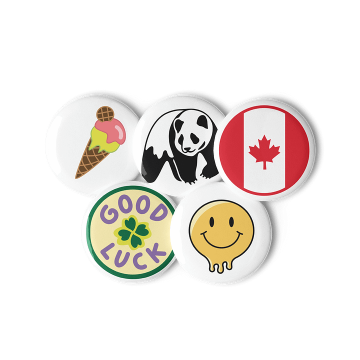 Melted Smiley Pin Buttons Set product image (3)