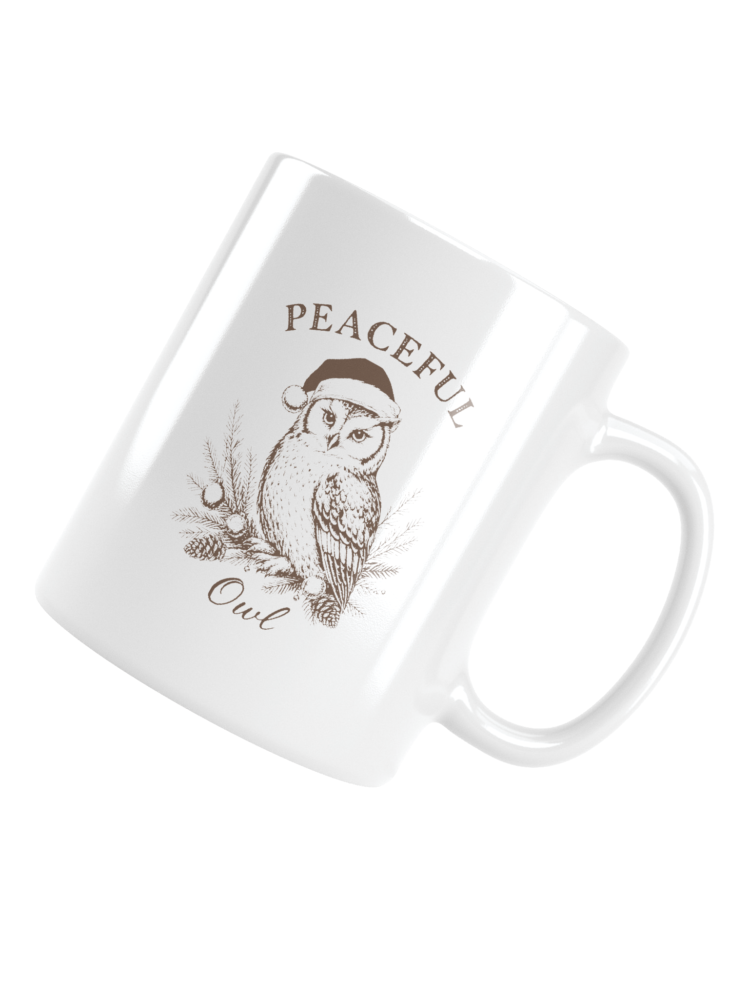 Peaceful Owl Vintage Christmas Mug product image (5)