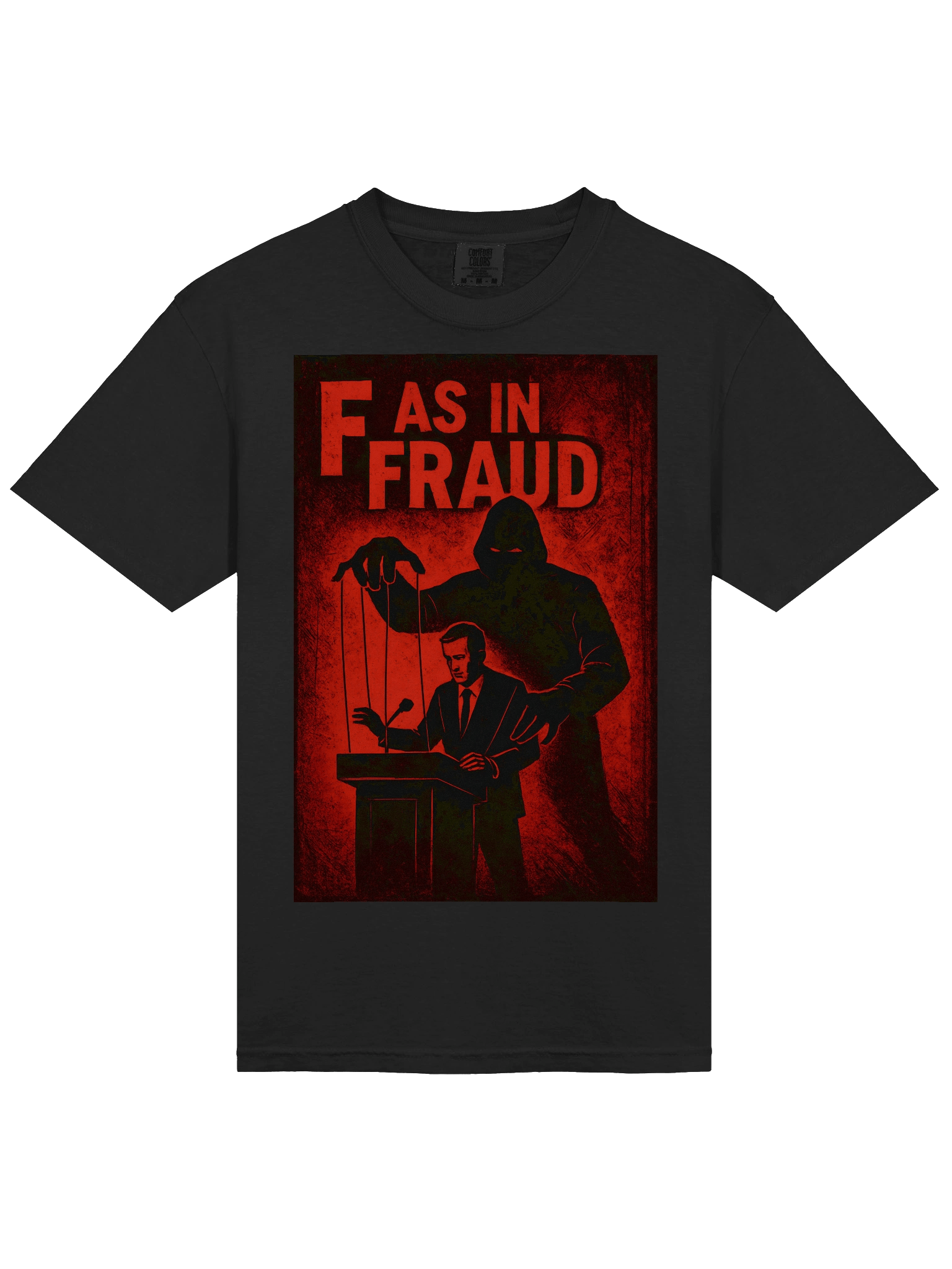 F as in fraud comfort colors garment-dyed heavyweight t-shirt by dark alphabet product image (33)