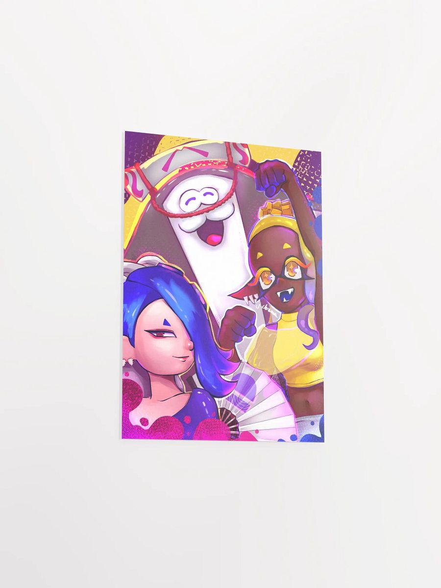 Repping the Splatlands - Colorful Game Fanart Poster - Art by CosmicChroma product image (11)