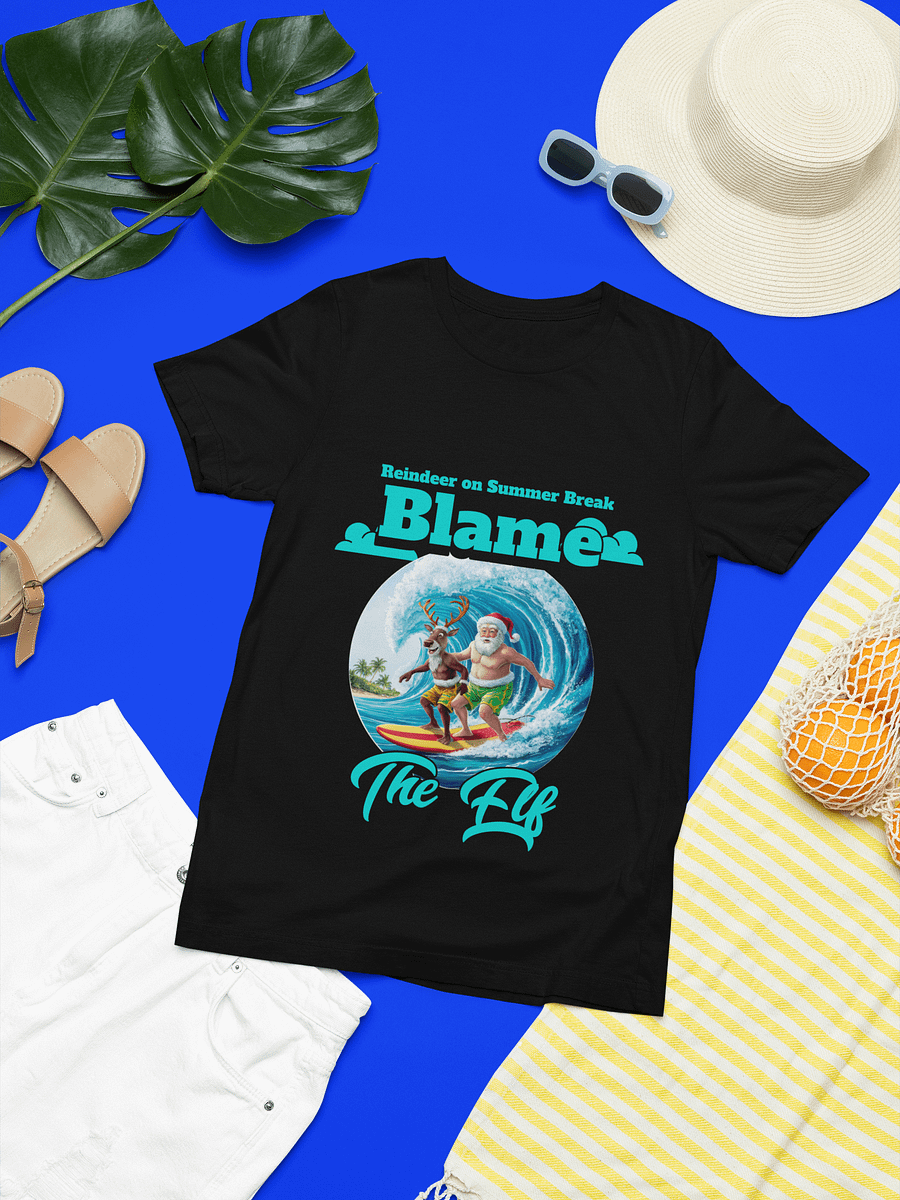 Surfing Santa and Reindeer T-Shirt product image (8)