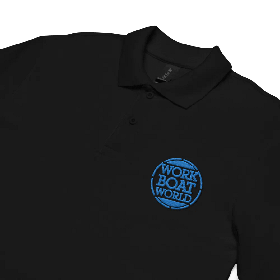 Work Boat World Logo Polo (Light Blue Logo) product image (6)