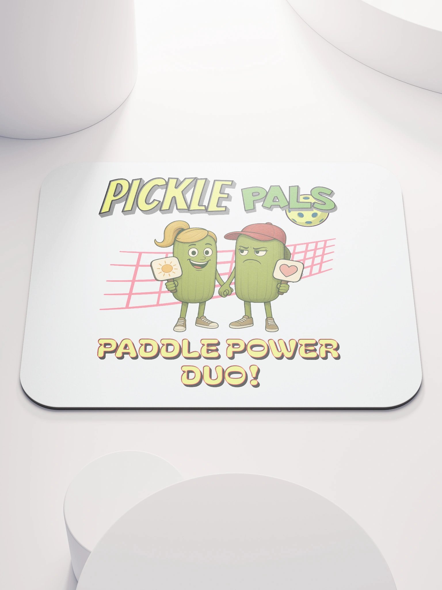 Pickle Pals Couple Paddle Power Duo Pickleball Mouse Pad product image (2)