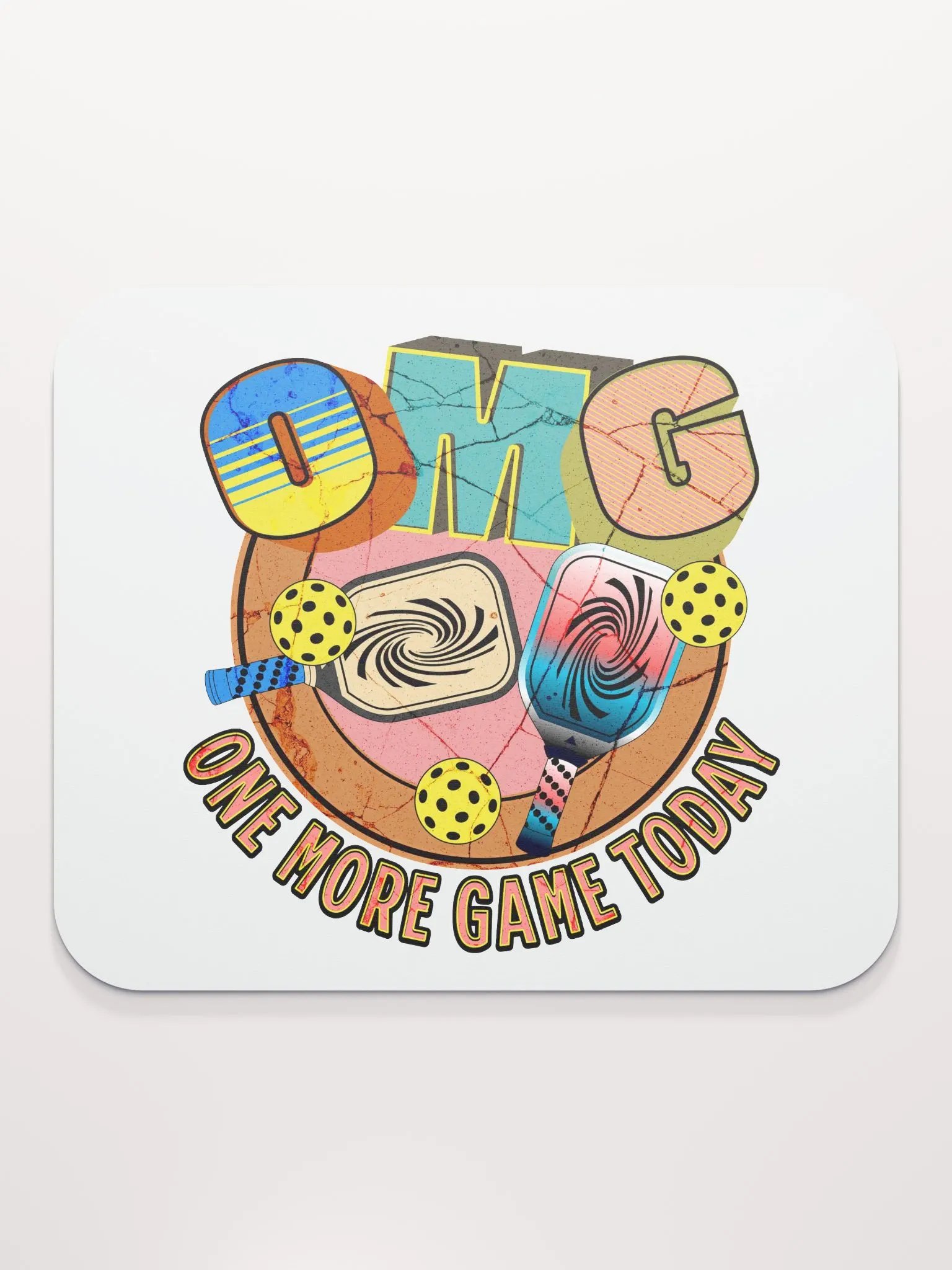 OMG One More Game Today Pickleball Party Mouse Pad product image (5)