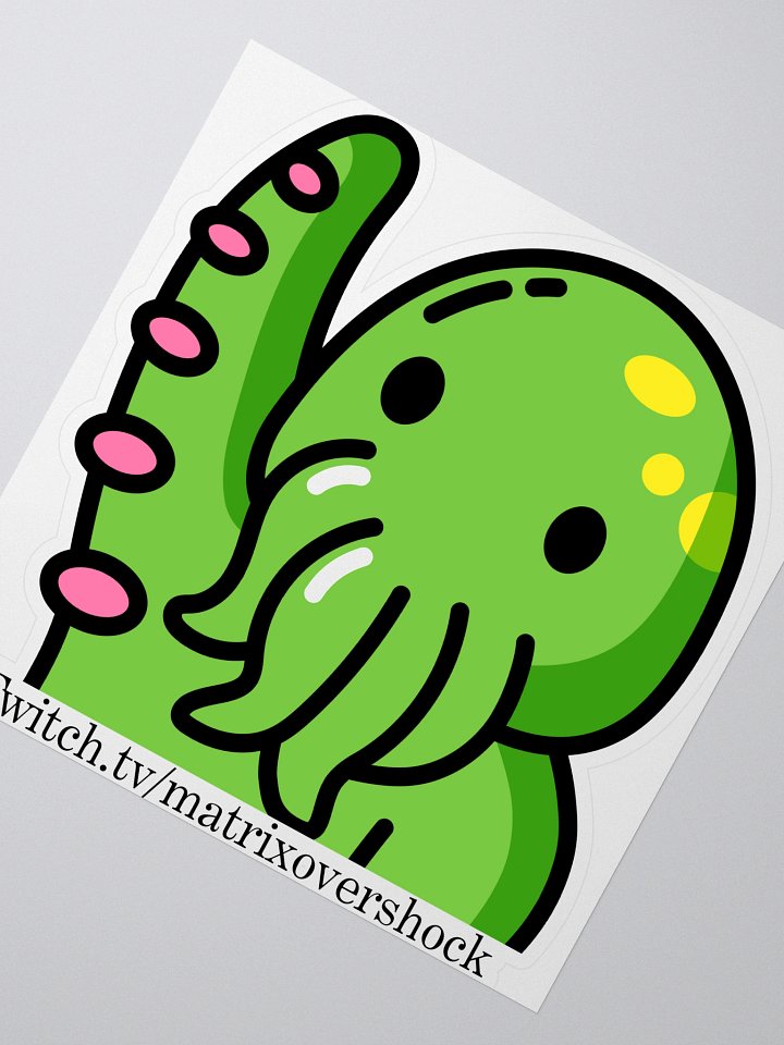 5.5x5.5 Cthulhu Hello Emote Sticker product image (2)