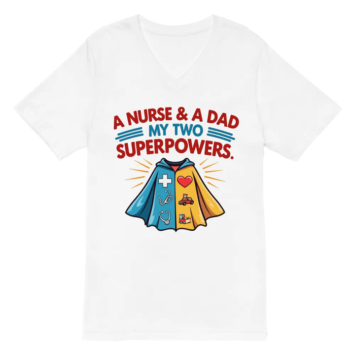 Superhero Nurse & Dad V-Neck Tee product image (6)
