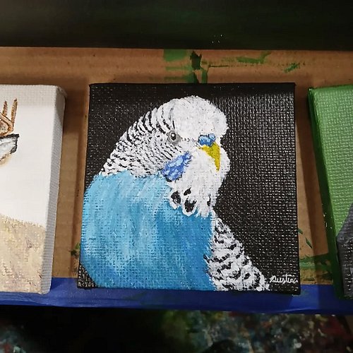 Finished 3 tiny paintings. Will join other art and be sold at the Dec 6th R. Jones Nursery holiday market!

#art #artist #pai...