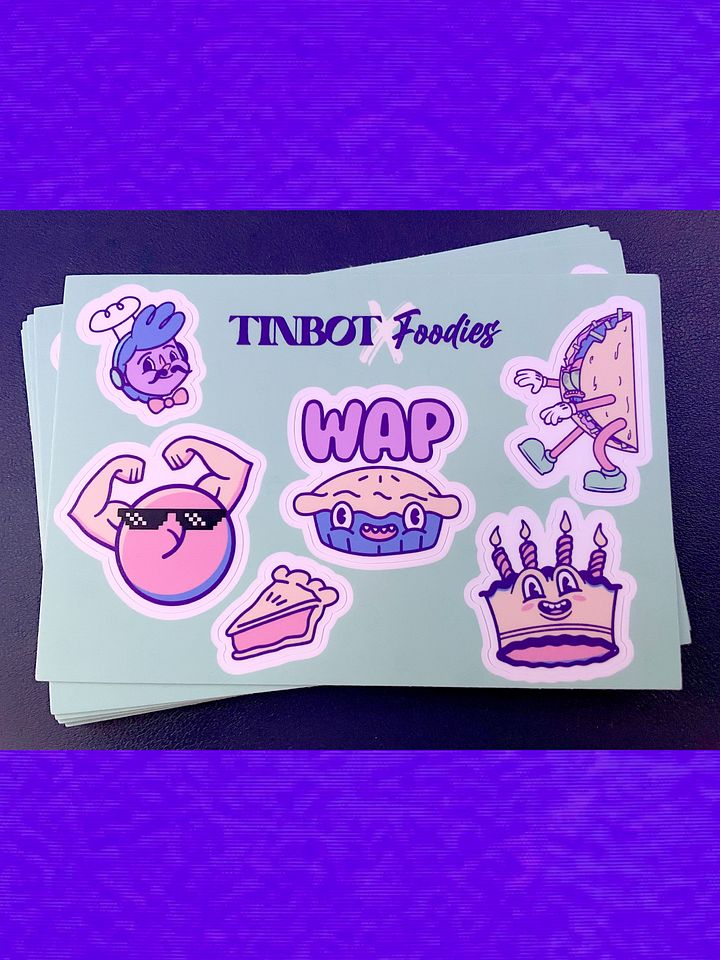 TinBot Foodies 1.0 Sticker Sheet product image (1)